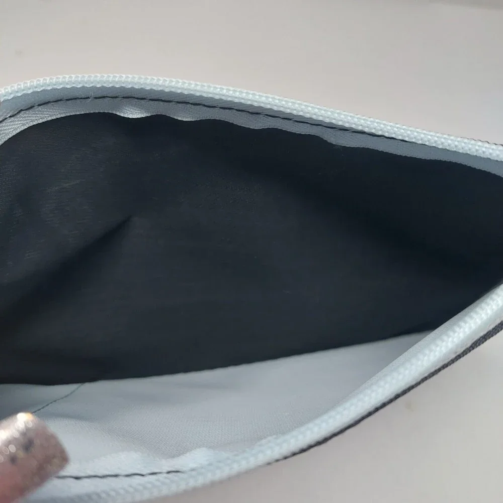 School Supplies Zippered Pouch Pencil Holder For 3 Ring Binder Blue Black